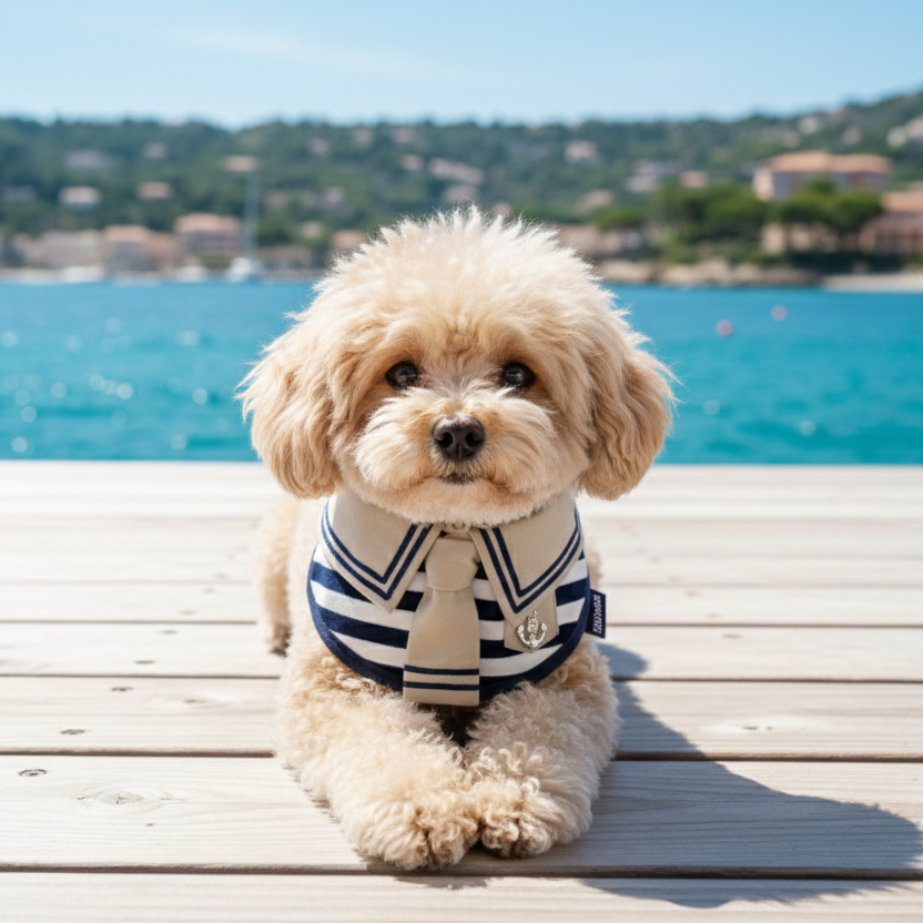 Santiano (2-Sandstone & Navy) | Pet Neckwear