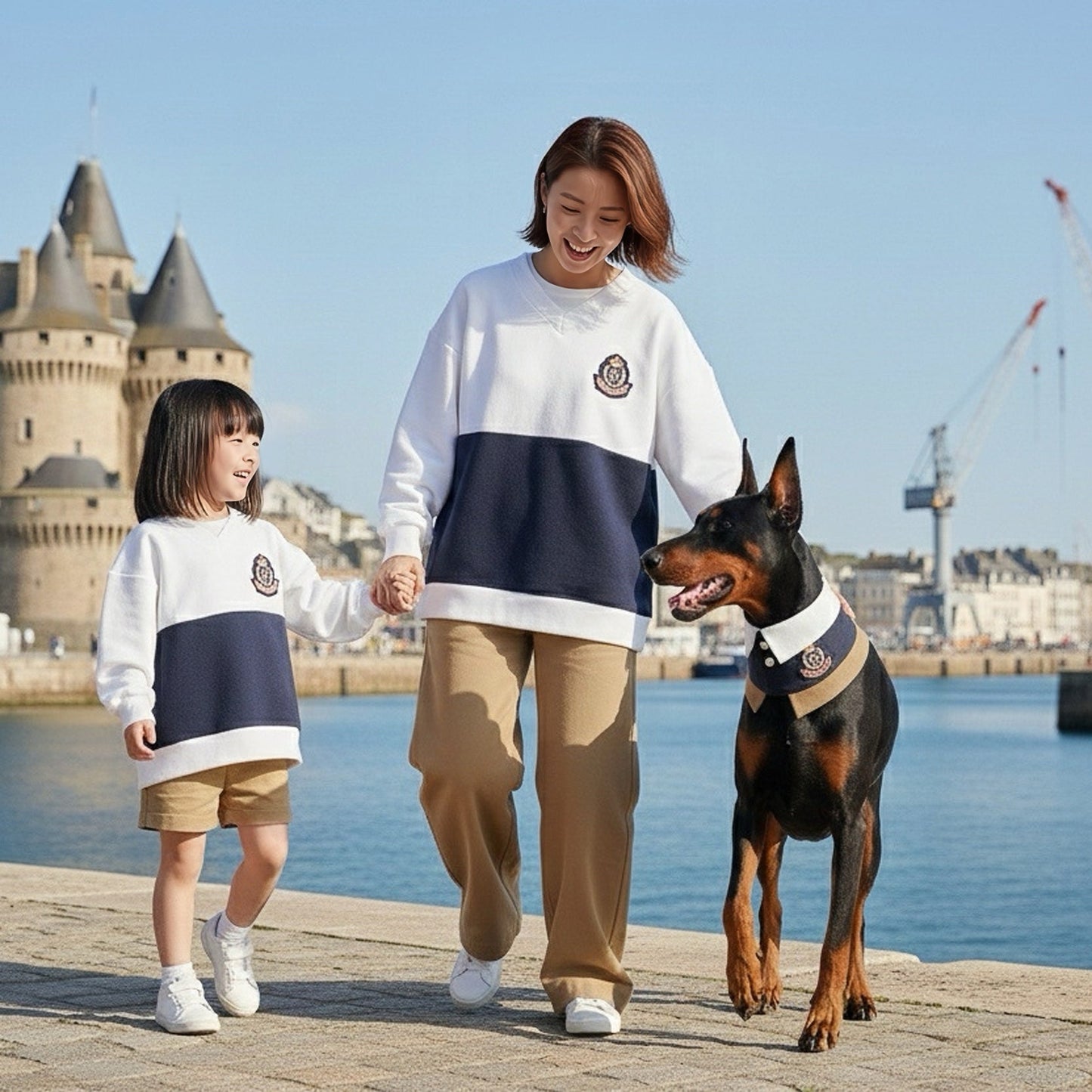 Brest Sweatshirt (1-French Riviera Blue) | Hooman (Adult/Kids)
