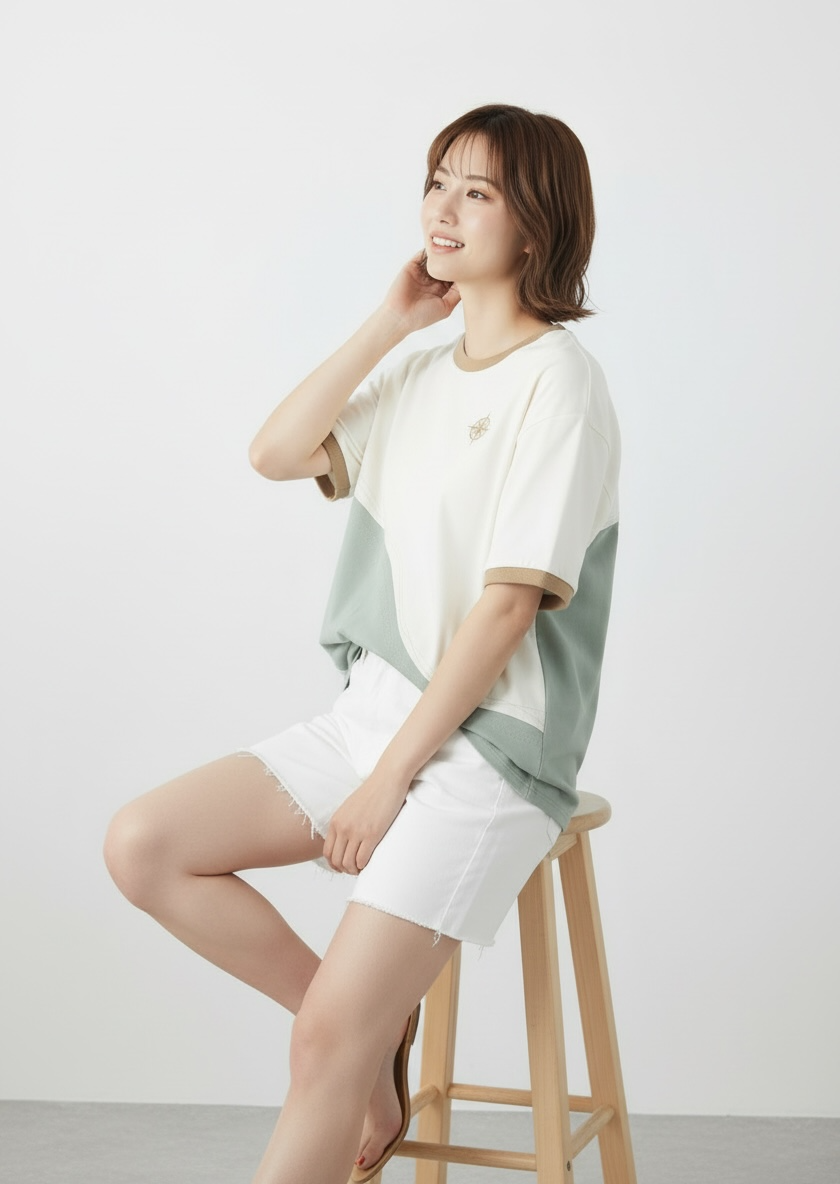 Antibes Tee (1-Azure Mist) | Hooman (Adult/Kids)