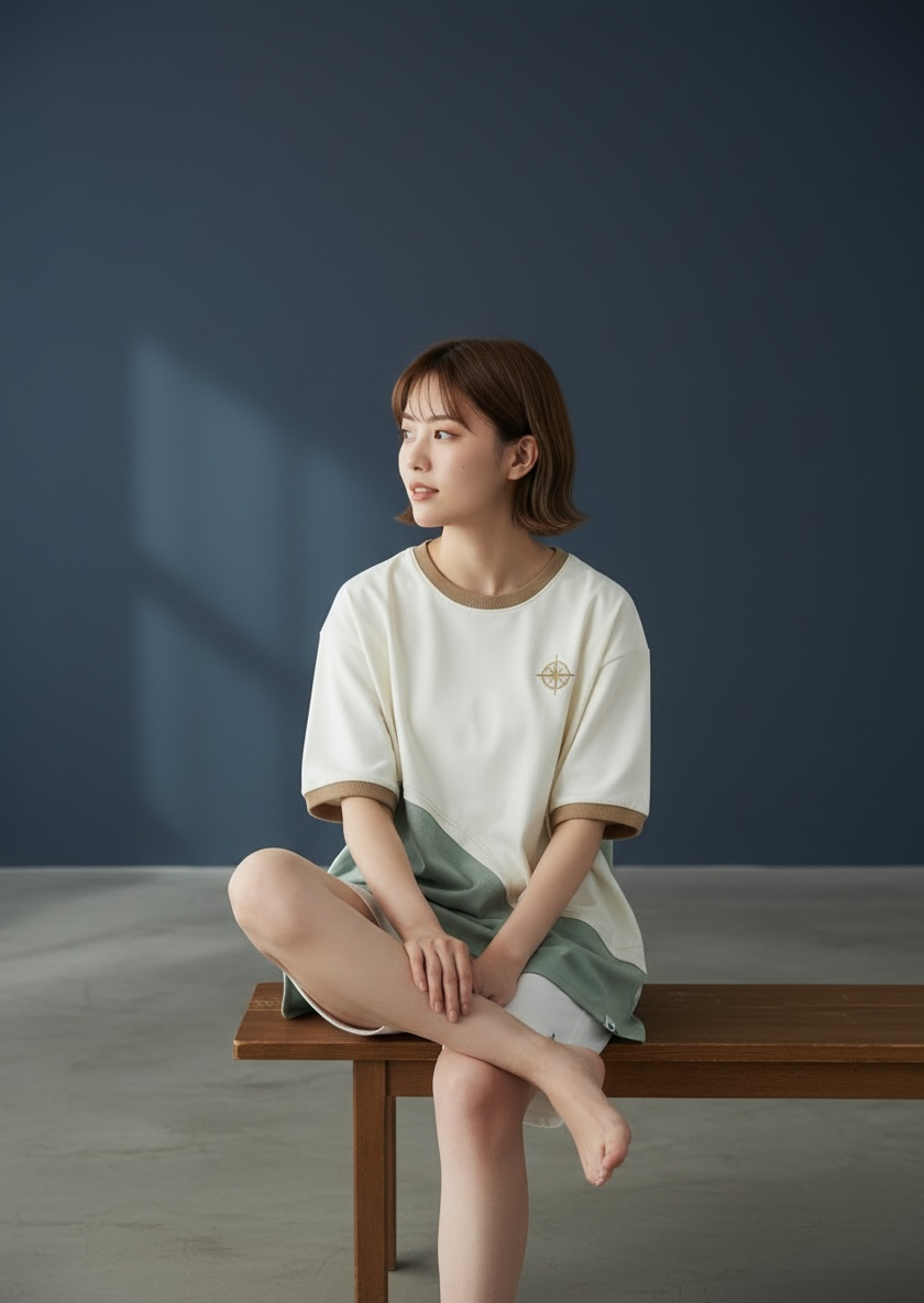 Antibes Tee (1-Azure Mist) | Hooman (Adult/Kids)