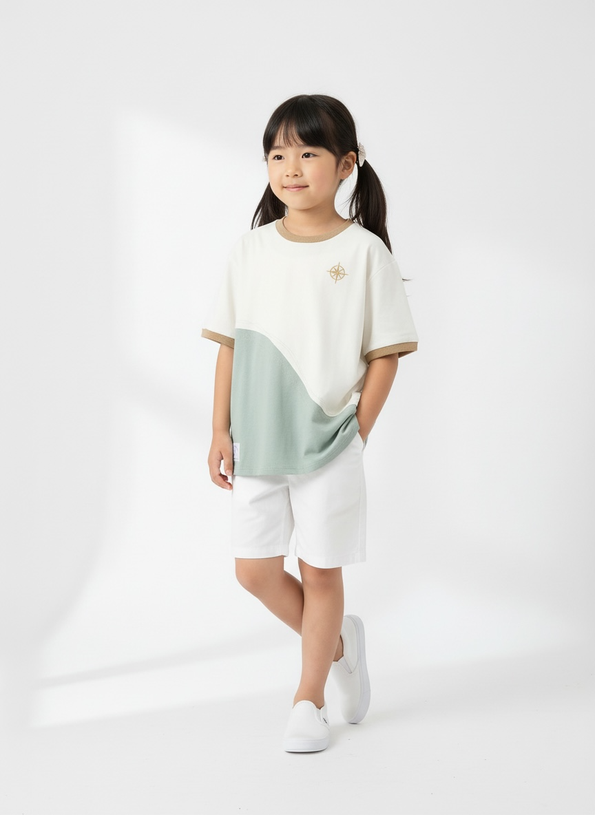 Antibes Tee (1-Azure Mist) | Hooman (Adult/Kids)