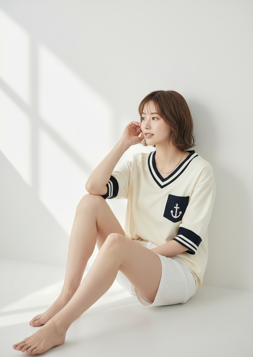 Santiano Tee (1-Ivory Cream) | Hooman (Adult/Kids)