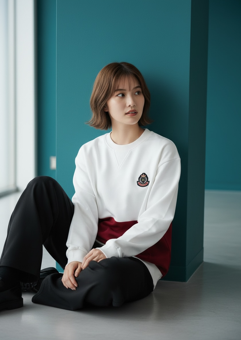 Brest Sweatshirt (2-Bordeaux Red) | Hooman (Adult/Kids)