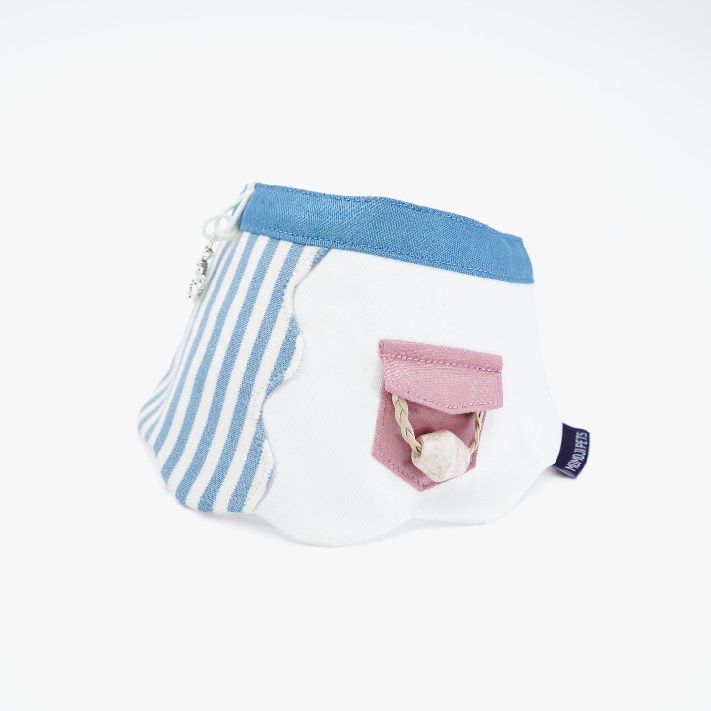 Marseille (2-Breton Stripe Moonstone) | Pet Neckwear