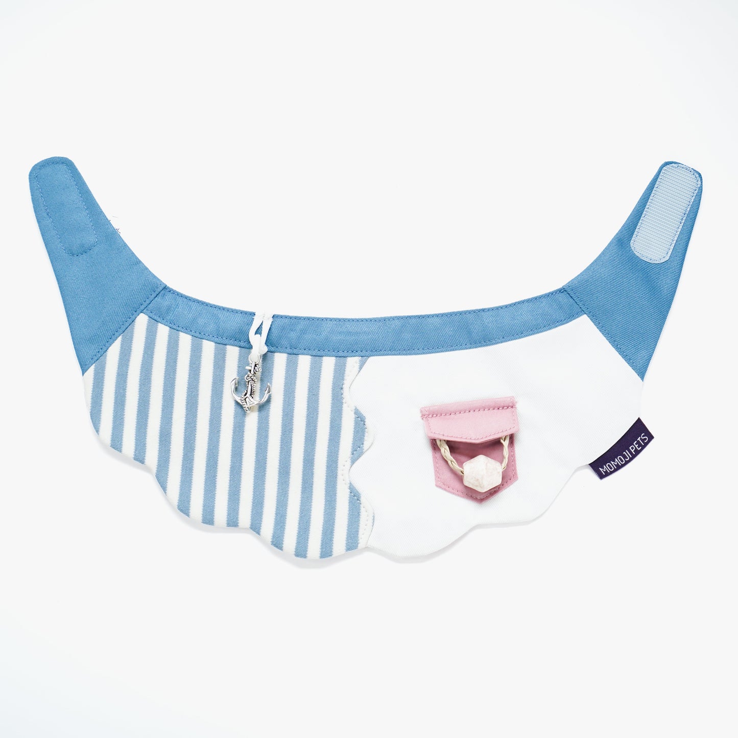 Marseille (2-Breton Stripe Moonstone) | Pet Neckwear