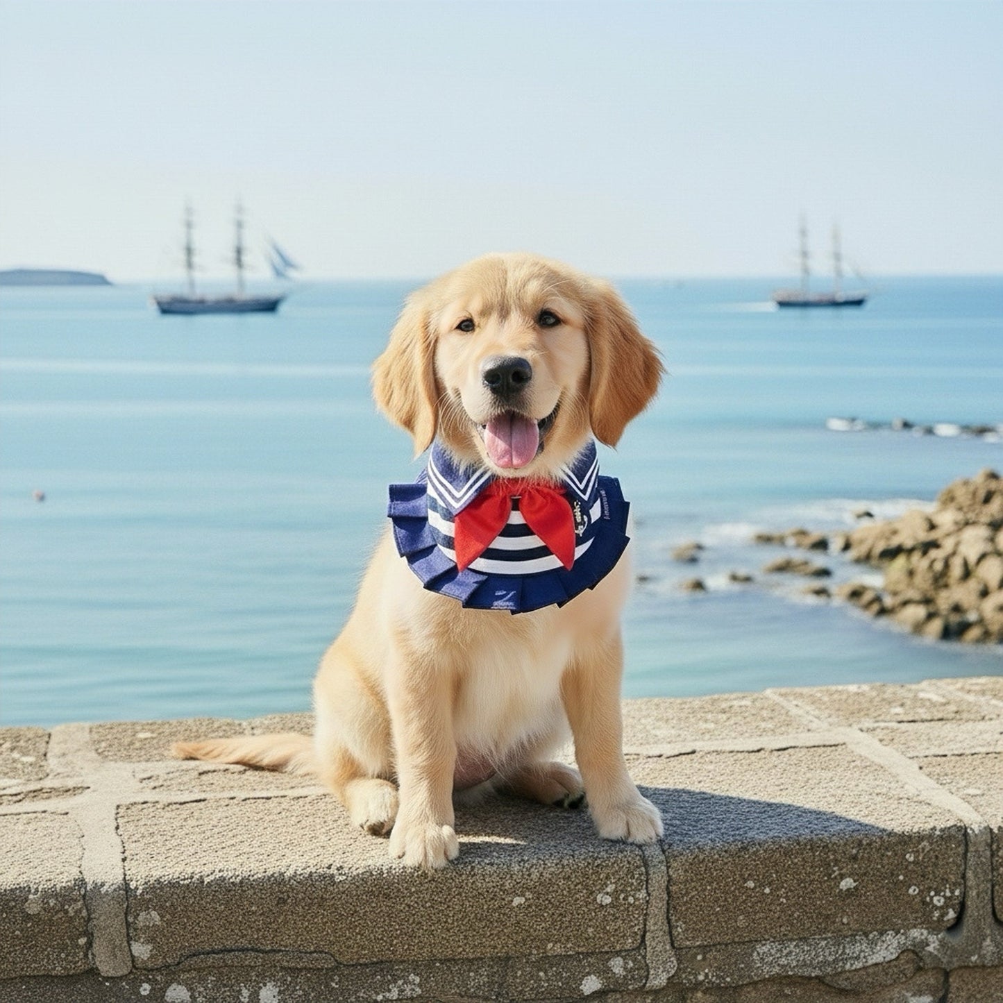 Santiana (1-Heritage Stripe Navy) | Pet Neckwear