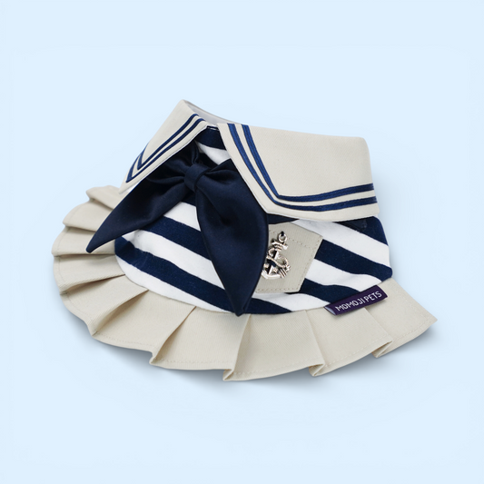 Santiana (2-Sandstone & Navy) | Pet Neckwear