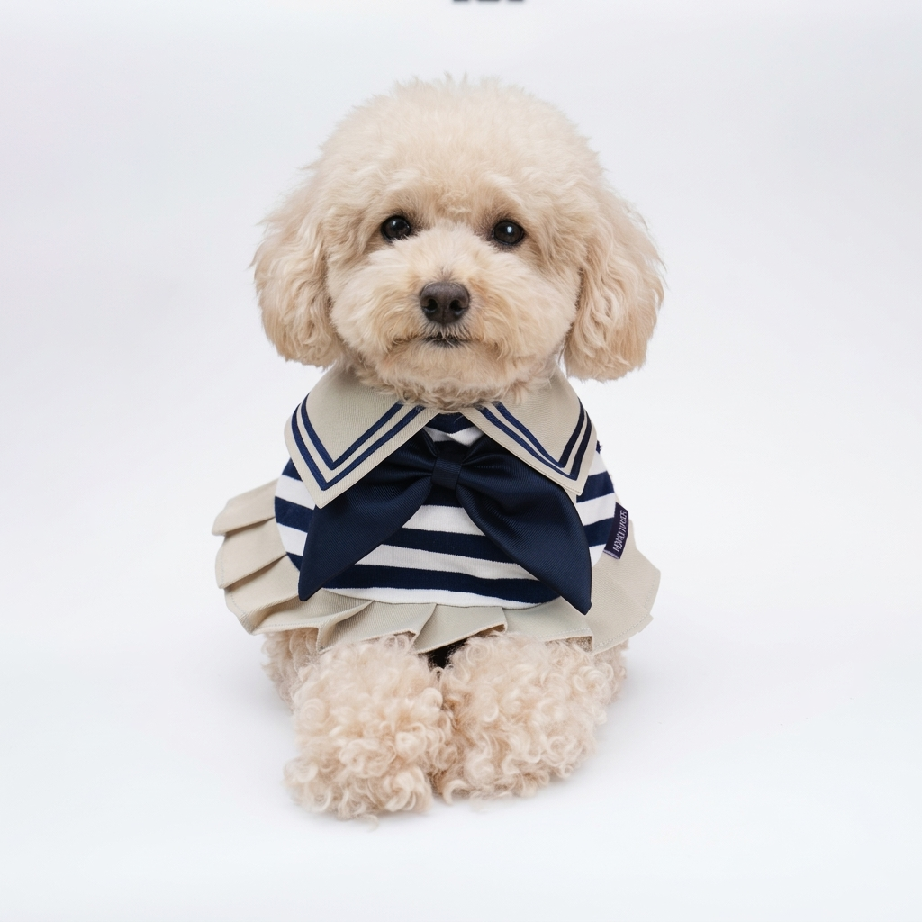 Santiana (2-Sandstone & Navy) | Pet Neckwear