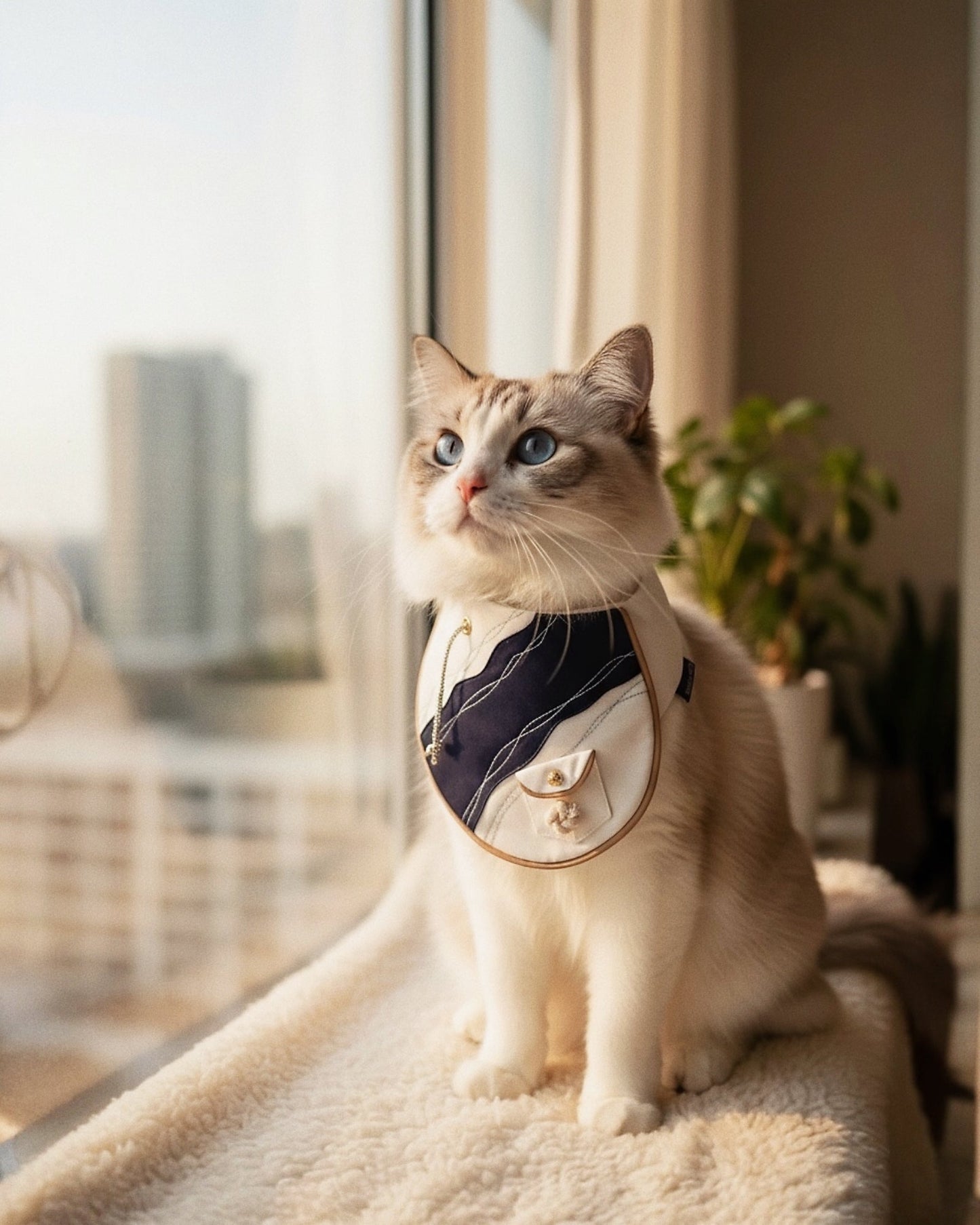 Antibes (2-French Riviera Blue) | Pet Neckwear