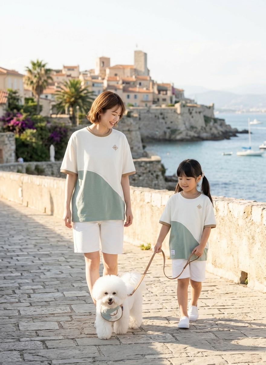 Antibes (1-Azure Mist) | Pet Neckwear