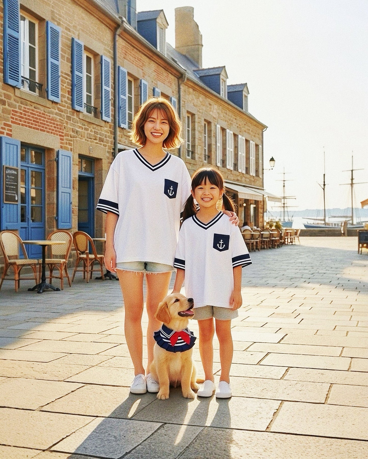 Santiana (1-Heritage Stripe Navy) | Pet Neckwear